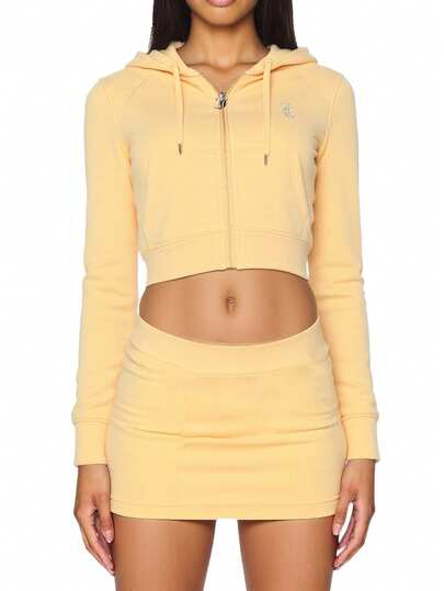 Juicy Couture Women's Full Zip Hoodie Beige