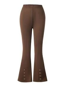 2pcs/Set Teen GirlCity Name 3D Graphic Knit Hoodie + Knit Flare Pants Suit - Multicolor - View 3