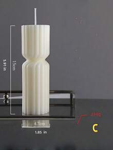 Cirelle 8 estilos de velas aromáticas grandes con diseño geométrico abstracto blanco para boda, yoga, meditación, decoración del hogar, relajación, purificación del aire, regalo de cumpleaños y vacaciones - Blanco - Ver 18