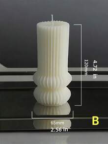 Cirelle 8 estilos de velas aromáticas grandes con diseño geométrico abstracto blanco para boda, yoga, meditación, decoración del hogar, relajación, purificación del aire, regalo de cumpleaños y vacaciones - Blanco - Ver 5