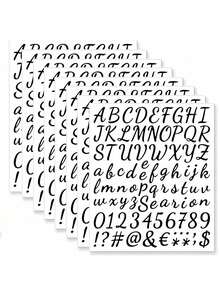 608 Pieces 8 Sheets Letters Stickers Self Adhesive Vinyl Letter Alphabet Number Stickers Mailbox Numbers Sticker, Decals For Classroom Decor, Sign, Door, Business (Black, 1 Inch,2lnch,0.5lnch))There Are Two Kinds Of Packing Quantity You Can Choose Respectively (8 Sheets 1 Set, 4 Sheets 1 Set), You Can Choose According To Your Needs.