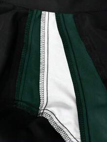 Manfinity Campus Court Áo khoác gió ngoài trời tay raglan kéo khóa Colorblock cho nam, mùa thu - Màu xanh lá cây đậm - Xem 7