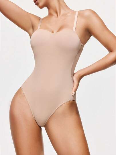 SHAPORA Women's Solid Color Camisole Bodysuit