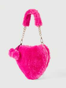 ROMWE Kawaii Ví lông cho bé gái Túi xách hình trái tim mềm mại cho phụ nữ Túi đeo vai nhỏ mềm mại Ví cầm tay có dây đeo xích kim loại. Quà tặng Valentine tuyệt vời nhất cho bạn gái Quý cô & Phụ nữ. Hoàn hảo để mua sắm, sử dụng hàng ngày, Túi xách nữ thu đông mới, Ví mùa thu đẹp nhất, Ví lông mới về, Quà tặng ngày Valentine hoàn hảo cho cô ấy, Lựa chọn quà tặng Valentine tuyệt vời nhất từ trước đến nay Valentine - Màu Hồng Tươi - Xem 5