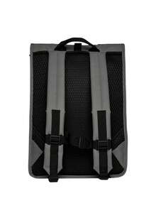 Rains Rolltop Rucksack W3 Unisex Backpack Green 17L - Grey - View 2