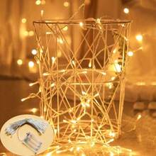 1 件 1.5 米/3 米/6 米/10 米家居装饰 LED 灯串，电池供电室内装饰仙女灯，LED 暖光灯，户外花园装饰氛围仙女灯，度假露营装饰灯，庭院和街道装饰灯，适用于客厅装饰。餐厅装饰。卧室户外婚礼派对情人节装饰照明，圣诞节万圣节装饰灯串（不含电池） - 彩色 - 查看 20