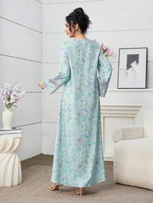 Yasmyna Vestido holgado y de moda con parches de encaje floral romántico para mujeres