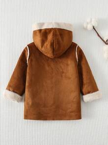 Cozy Pixies 女童保暖连帽开衫 - 卡其色 - 查看 2