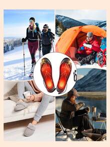 Teckwe Smart Heated Insoles With Rechargeable Foot Warmers For Men And Women, Full-Foot Heating & Cut-To-Fit Design For All Shoes - Black - View 2