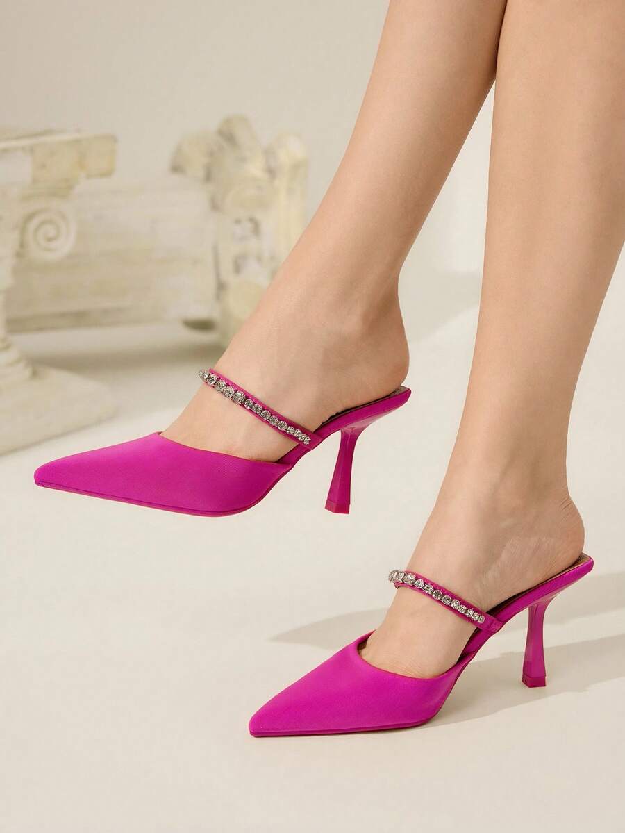 CUCCOO CHICEST Giày cao gót thời trang nữ đa năng, thanh lịch, thích hợp đi làm, giày cưới. - Màu Hồng Tươi - Xem 1