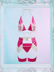 Fantasy Costume Fantasy Costume Lencería sexy para mujer - Rosa Fucsia - Ver 3