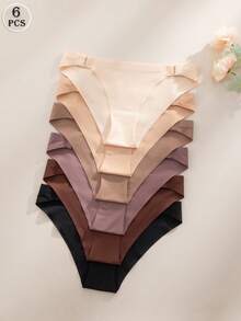 6pcs/Set Adjustable Front Clasp Fashionable & Comfortable Seamless Women's Panties, Suitable For Daily Wear - Multicolor - View 5