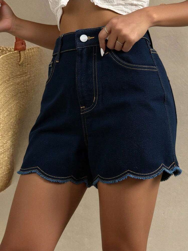 Women's Loose Casual Vacation Style Denim Shorts, Summer Jorts