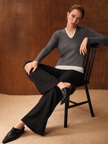 MOTF PREMIUM ELEGANT & VERSATILE SOFT V-NECK SWEATER