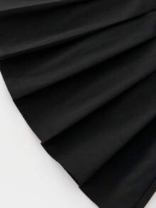 BASICS Tween Girl Tween Girl Casual Everyday Versatile Comfortable Pleated Solid Woven Mini Skirt - Black - View 6