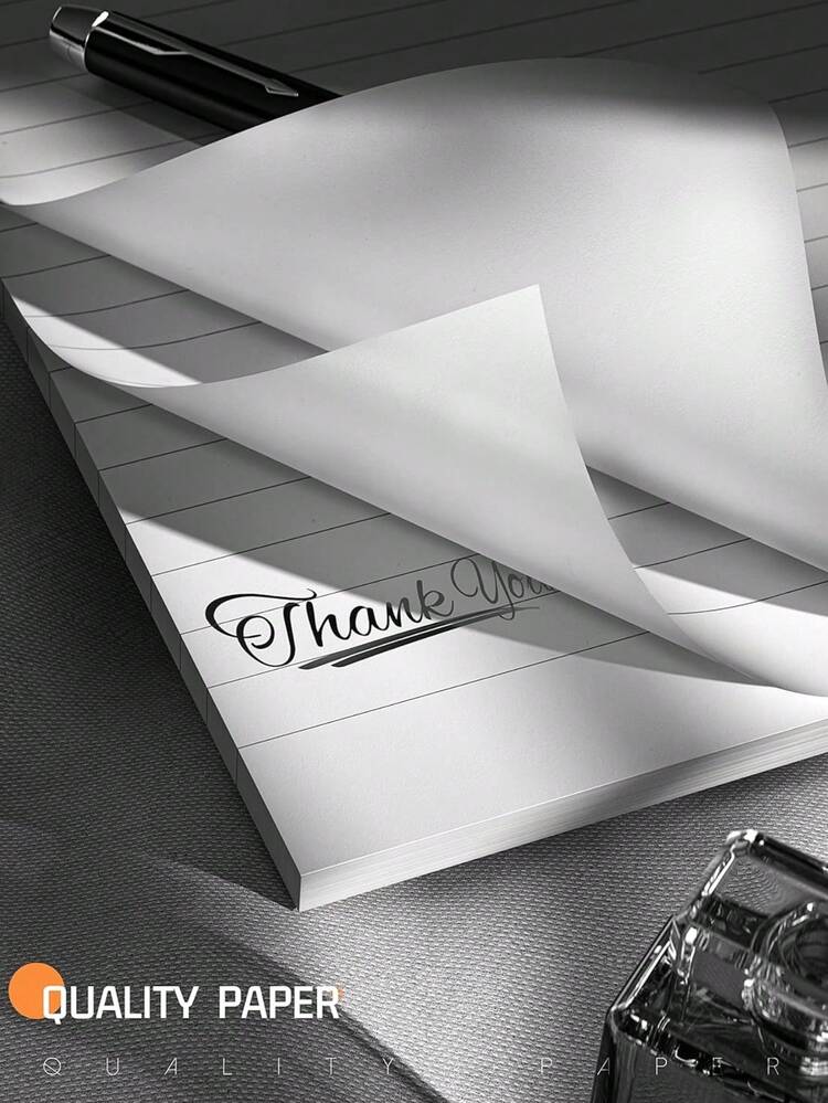 SHEIN 5PCS Set 3X5 Inch Lined Memo Pads Writing Notebooks 30 Sheets Each Multi Purpose For School Office Supplies Study Work Stationery Essentials - White - View 2