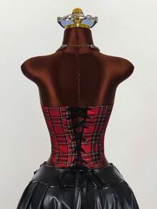 Amplova Áo croptop ống màu đỏ phối chéo phía trước dành cho nữ, thích hợp cho Giáng sinh và Ngày Valentine, năm mới. - Nhiều màu - Xem 11