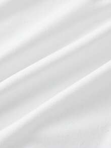 ROMWE Goth 纯色褶皱时尚Y2K性感修身抹胸上衣 - 白色 - 查看 4