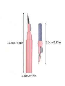 Wireless Earbud Cleaner Kit, 3-In-1 Charger Port Cleaner For All Electronics - Dust Removal Tool For Headphone Case, Speaker & Charging Jack - Pink - View 2