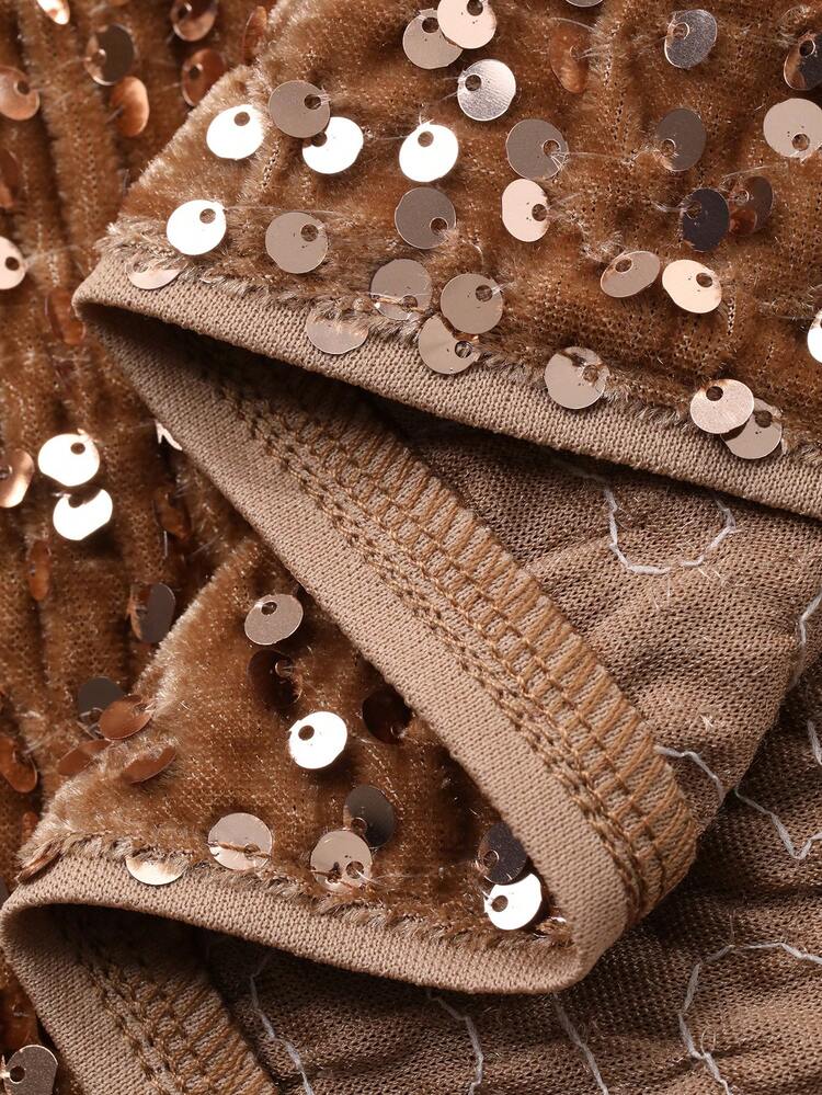 Women's Elegant Sequin Decorated Skirt, Autumn Winter Women Skirts Carnival