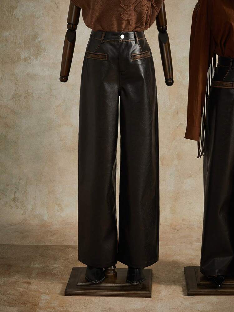 Elegante, stilvolle Lederhosen für Damen, geeignet für Herbst, Winter, Frühling, Neujahr, Partys, Hochzeiten, elegant, schick, stilvoll, lässig, Büro