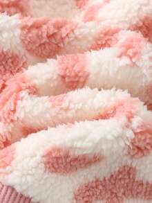 Cozy Pixies 2pcs/Set Baby Girls' Pink Leopard Print Thermal Lined Crew Neck Sweatshirt And Elastic Waist Jogger Pants, Comfortable & Fashionable Casual Outfit For Indoor, Outdoor, Skiing, School, Daily Wear, Sports, Party, Festival, Halloween, Christmas, New Year, Valentine's Day, Travel, Versatile - Multicolor - View 9