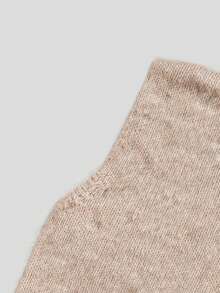 GlowEve Rompi Rajut Tanpa Lengan Minimalis Warna Polos untuk Wanita, Cocok untuk Pakaian Sehari-hari - Khaki - View 4