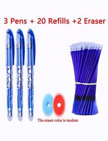 56-Pack Erasable Gel Pens Set With Refills, 0.5mm Thermal Friction Erasable Ink For School Supplies, Back To School, Student Writing Essentials