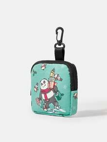 We Bare Bears X SHEIN محفظة صغيرة مع مشبك أمان وجيب سحاب، حقيبة تخزين متعددة الوظائف، منظم لجمع العملات، مناسبة للرجال والنساء