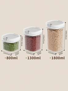 Grain & Cereal Sealed Containers Plastic Milk Powder Jars | Storage Boxes | Silicone Magnetic Sealed Jars - Manufacturer Direct Stock,Household Dry Grain Sealed Container Storage Box, Rice Bucket, Moisture Resistant Flour Bucket For Miscellaneous Grains Storage, Canned Rice Container, Rice Storage Box - Clear - View 12