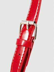 ROMWE Kawaii A New Women's Bag For Autumn And Winter Season, Retro Fashion Shoulder Square Bag With Zip Opening, Small Capacity Lightweight Underarm Bag. Suitable For Women, Students And Office Workers Commuting, Casual Use Of Small Bags - Red - View 6