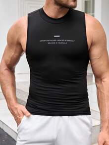 Manfinity VCAY Young Men's Knitted Fashion Daily Casual Slim Fit Sleeveless Tank Top, School - Multicolor - View 2