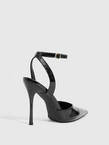 CUCCOO SZL Giày cao gót mũi nhọn quai mảnh thời trang dành cho nữ, thích hợp để đi làm, hẹn hò, tiệc tùng, đám cưới và các dịp khác - màu đen - Xem 9