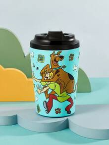 SCOOBY-DOO X SHEIN 12 Oz / 360 Ml  Vacuum Insulation Stainless Steel , Coffee Cup Leak-Proof Cover, Suitable For Hot Drinks / Cold Drinks, Suitable For Most Cup Holders,Gift Ideas - 綠色 - 查看 2