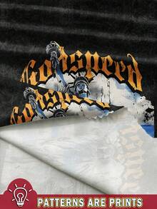 SHEIN Bolty Teen Boy Casual Minimalist Graffiti Handwritten English Letter Sports Street Style Y2K Short Sleeve Round Neck T-Shirt, Suitable For Summer - Multicolor - View 3