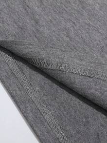 Franclia Women's Casual Cherry Blossom Print Short Sleeve Round Neck T-Shirt, Summer - Grey - View 5