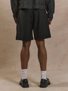 Musero Pantalones cortos con detalle de hebilla a medida, estilo de calle de verano, vacaciones, casual y elegante - Negro - Ver 4
