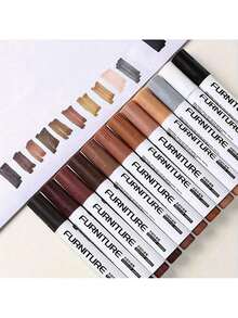 قلم إصلاح الأثاث، قطعة واحدة، لإصلاح الخدوش والتجاويف في الخزانات الخشبية والأرضيات، طقم إصلاح الخدوش، قلم لإصلاح المواد المركبة (قد يتم شحن أنماط أو مواضع أو شعارات عشوائية ولا تؤثر على الاستخدام)، أدوات للرجال - متعدد الألوان - مشاهدة 4