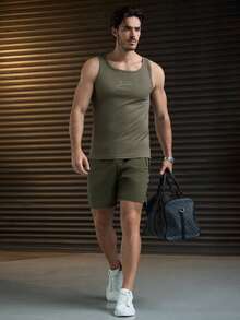 Manfinity VCAY 3pcs/Set Men's Casual Knitted Loose Sleeveless Tank Top, Daily Wear For Young Adults - Black - View 7