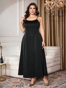 Modelyn 大码时尚修身连衣裙套装 - 黑色 - 查看 7