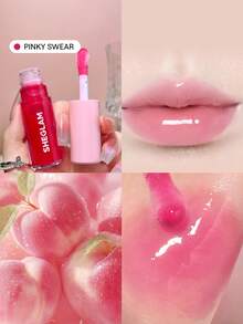 SHEGLAM Jelly Wow Tinted Lip Oil-Pinky Swear Moisturizing Lip Gloss High-Shine Glossy Glow Non-Sticky Lip Care Hydrating Sleep Mask Lip Makeup Brand Beauty Makeup Face Paint Cosmetic For Women Girls Perfect For Fall Winter Ideal For Y2K Fancy Fashion Suitable For Birthday Christmas Present Party Ready Best Color