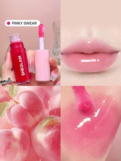 Jelly Wow GetöNtes LippenöL – Pinky Swear, Feuchtigkeitsspendender Lipgloss, HochgläNzender, GläNzender Glow, Nicht Klebende Lippenpflege, Feuchtigkeitsspendende Schlafmaske, Lippen-Make-Up Marke SchöNheit Make-Up Kosmetik FüR Damen MäDchen Perfekt FüR Herbst Winter Ideal FüR Y2K Schick Mode Geeignet FüR Geburtstag Weihnachten PräSent Party Fertig Beste Farbe