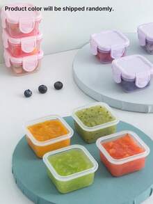 2 Piezas de Recipientes Cuadrados para Almacenamiento de Alimentos, Organizadores de Despensa Mini Gratis con Tapas Herméticas para Bocadillos, Especias y Alimentos Secos - Juego de Recipientes de Cocina Apilables - Verde - Ver 3