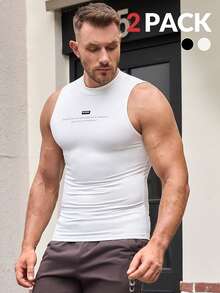 Manfinity VCAY Young Men's Knitted Fashion Daily Casual Slim Fit Sleeveless Tank Top, School - Multicolor - View 1