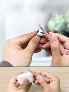 Wireless Earbud Cleaner Kit, 3-In-1 Charger Port Cleaner For All Electronics - Dust Removal Tool For Headphone Case, Speaker & Charging Jack - Pink - View 5