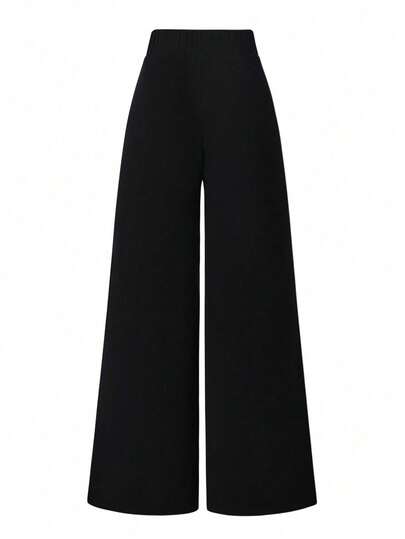 EMERY ROSE Pantalon large grande taille, à la mode et polyvalent, idéal pour les trajets domicile-travail et le bureau