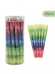 50 PCS Pre Rolled Cones | Classic King Size Cones |50 Pack(4.33inch/110mm)| Pre-Rolled Cones | Pre Rolls Rolling Papers Cones|Rolling Paper With Tips|Rolling Paper - Multicolor - View 16