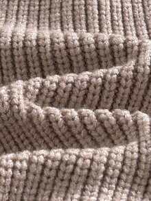 Loomiva Newborn Baby Boy/Girl Letter Pattern Knit Soft Round Neck Long Sleeve Jumpsuit - Multicolor - View 4