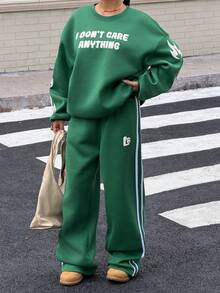 Muchica Bộ đồ thể thao dệt kim in màu xanh lá cây dành cho nữ - màu xanh lá - Xem 6