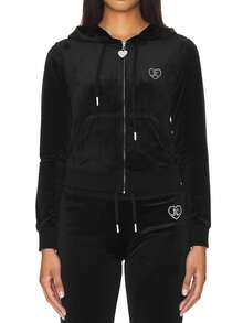 Juicy Couture Women's Full Zip Hoodie Black - Black - View 1